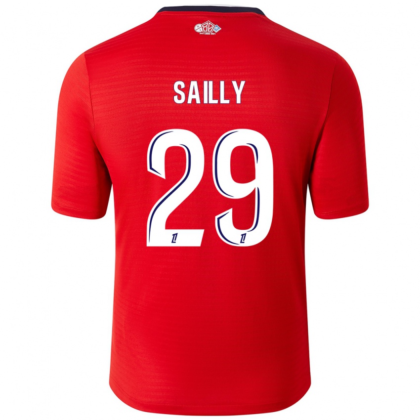 Kinder Charlotte Sailly #29 Rot Weiß Heimtrikot Trikot 2024/25 T-Shirt