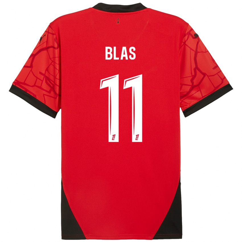 Kinder Ludovic Blas #11 Rot Schwarz Heimtrikot Trikot 2024/25 T-Shirt