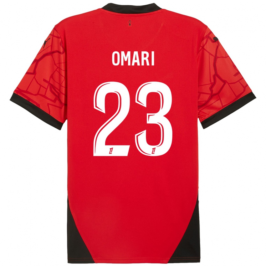 Kinder Warmed Omari #23 Rot Schwarz Heimtrikot Trikot 2024/25 T-Shirt