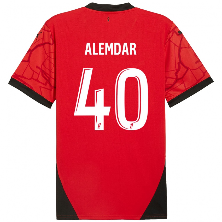 Kinder Doğan Alemdar #40 Rot Schwarz Heimtrikot Trikot 2024/25 T-Shirt