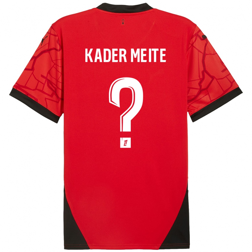 Kinder Mohamed Kader Meïté #0 Rot Schwarz Heimtrikot Trikot 2024/25 T-Shirt