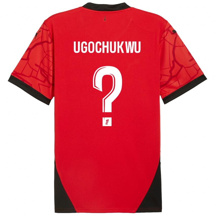 Kinder Chibuike Ugochukwu #0 Rot Schwarz Heimtrikot Trikot 2024/25 T-Shirt