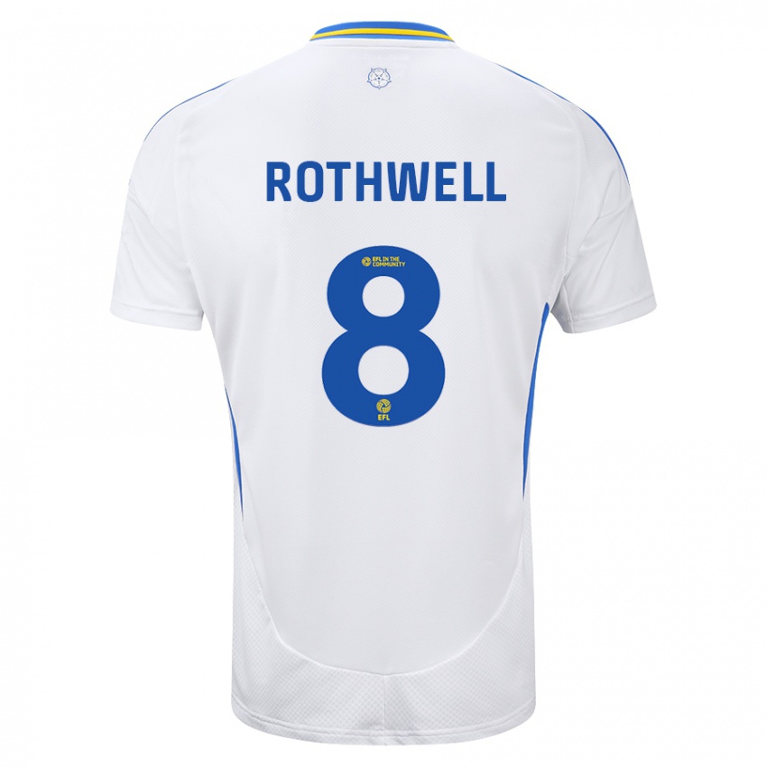 Kinder Joe Rothwell #8 Weiß Blau Heimtrikot Trikot 2024/25 T-Shirt