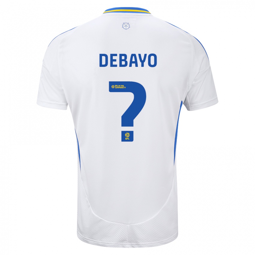 Kinder James Debayo #0 Weiß Blau Heimtrikot Trikot 2024/25 T-Shirt