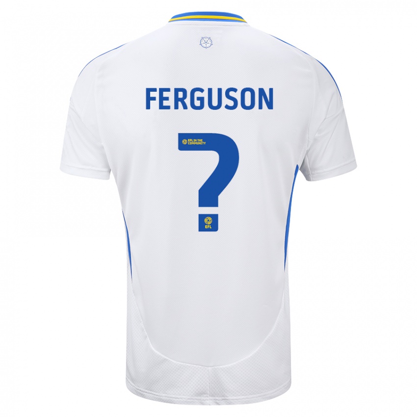 Kinder Connor Ferguson #0 Weiß Blau Heimtrikot Trikot 2024/25 T-Shirt