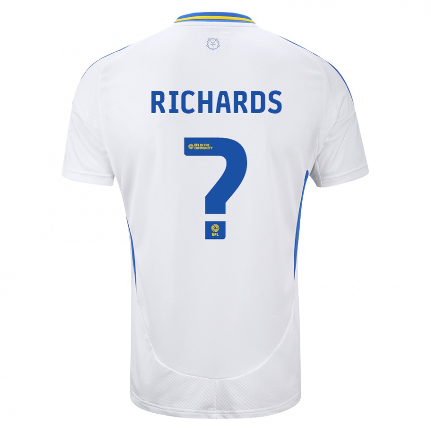 Kinder Joe Richards #0 Weiß Blau Heimtrikot Trikot 2024/25 T-Shirt