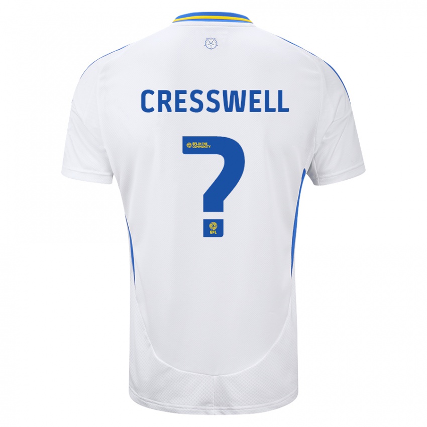 Kinder Alfie Cresswell #0 Weiß Blau Heimtrikot Trikot 2024/25 T-Shirt