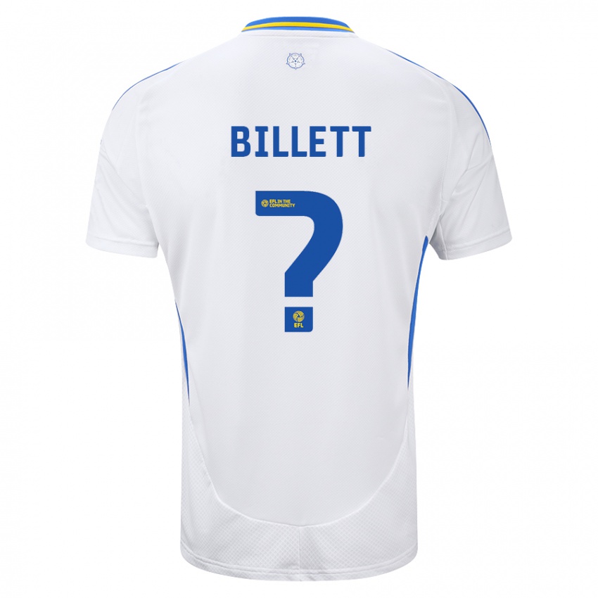 Kinder Joe Billett #0 Weiß Blau Heimtrikot Trikot 2024/25 T-Shirt