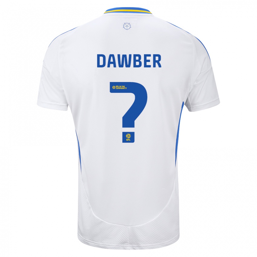 Kinder Oscar Dawber #0 Weiß Blau Heimtrikot Trikot 2024/25 T-Shirt