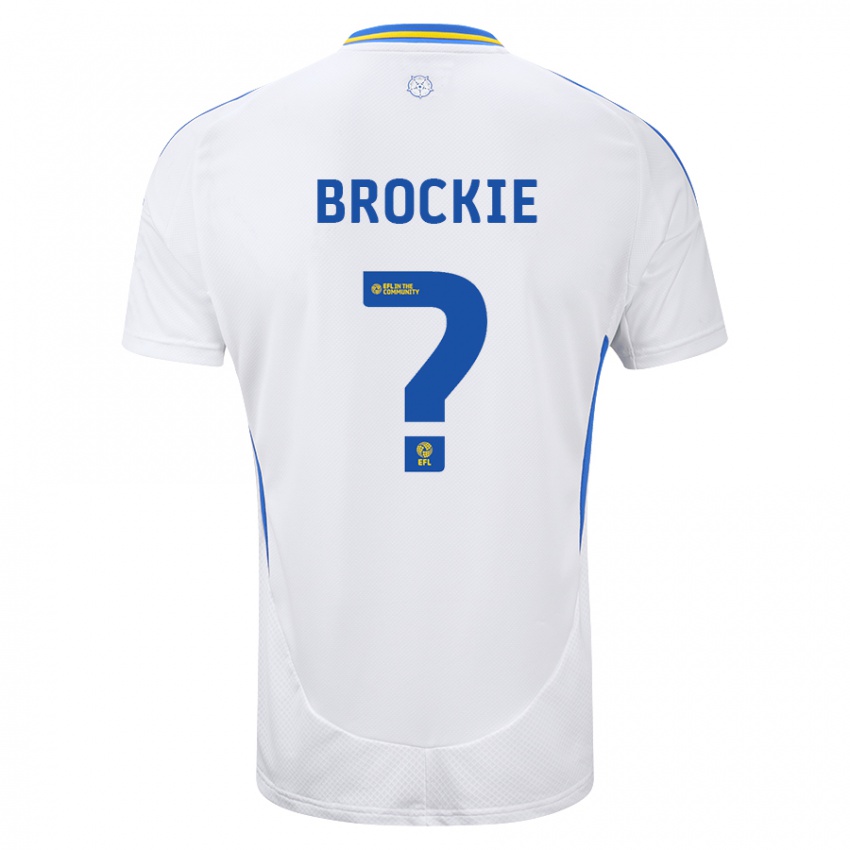 Kinder Devon Brockie #0 Weiß Blau Heimtrikot Trikot 2024/25 T-Shirt