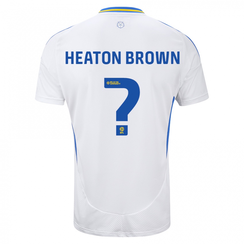 Kinder Heaton Brown #0 Weiß Blau Heimtrikot Trikot 2024/25 T-Shirt