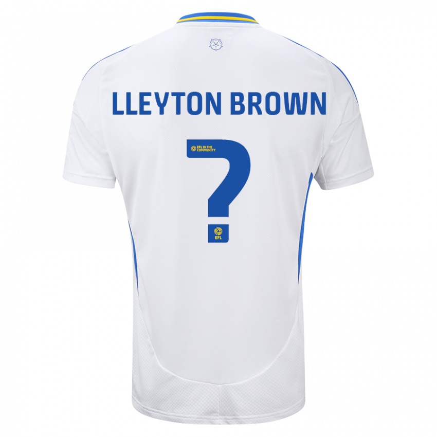 Kinder Lleyton Brown #0 Weiß Blau Heimtrikot Trikot 2024/25 T-Shirt