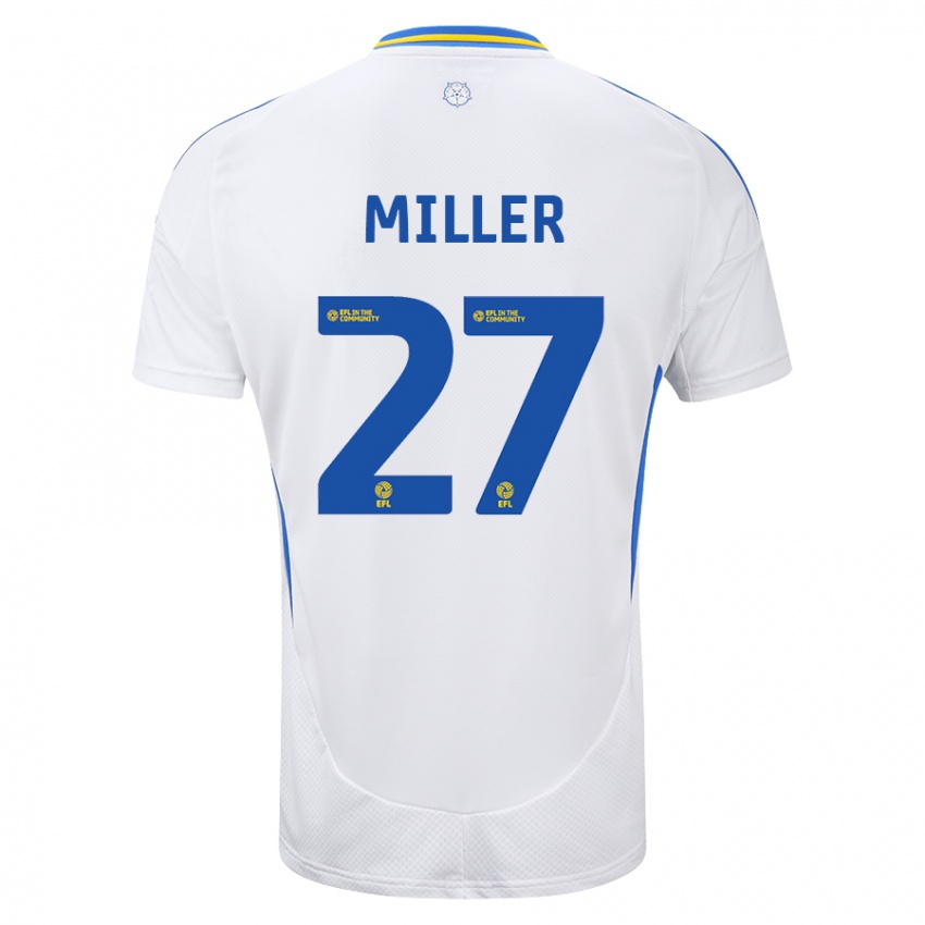 Kinder Amari Miller #27 Weiß Blau Heimtrikot Trikot 2024/25 T-Shirt