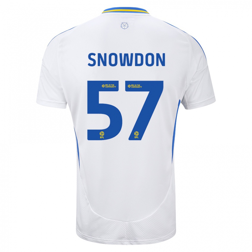 Kinder Joe Snowdon #57 Weiß Blau Heimtrikot Trikot 2024/25 T-Shirt