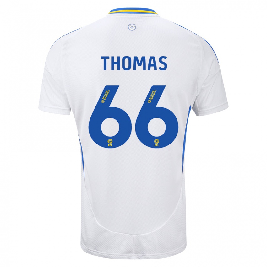 Kinder Luca Thomas #66 Weiß Blau Heimtrikot Trikot 2024/25 T-Shirt