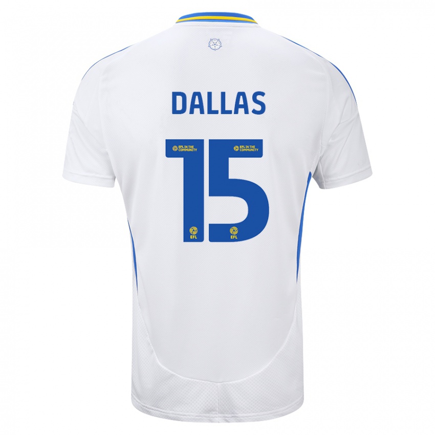 Kinder Stuart Dallas #15 Weiß Blau Heimtrikot Trikot 2024/25 T-Shirt