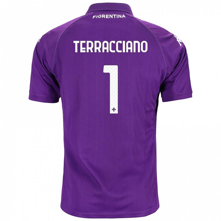 Kinder Pietro Terracciano #1 Violett Heimtrikot Trikot 2024/25 T-Shirt