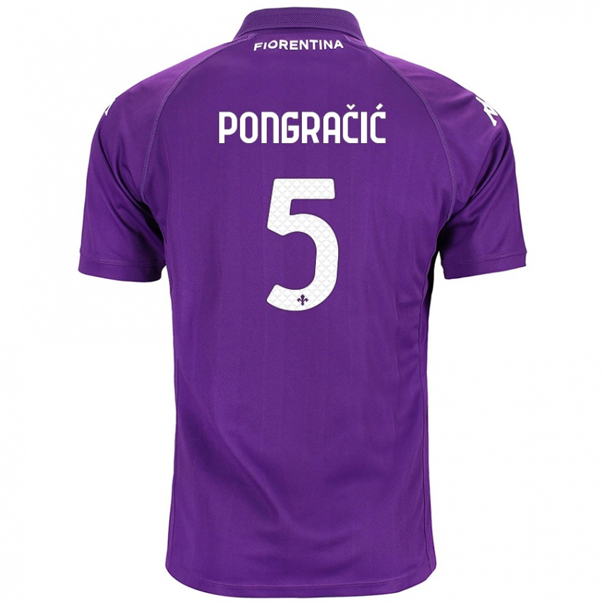 Kinder Marin Pongračić #5 Violett Heimtrikot Trikot 2024/25 T-Shirt