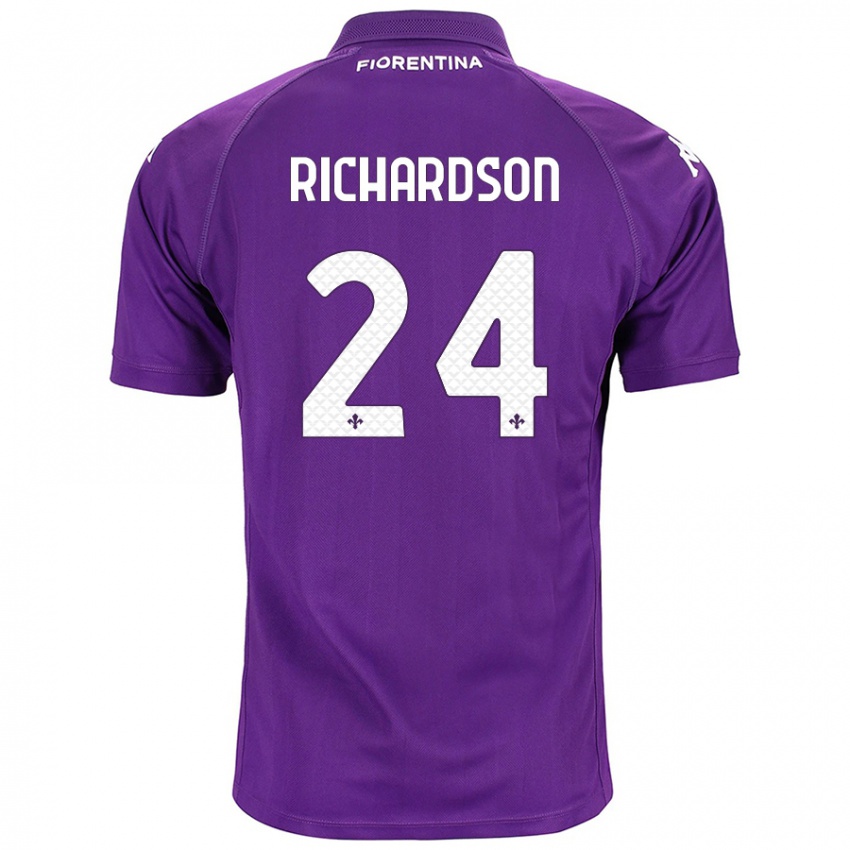 Kinder Amir Richardson #24 Violett Heimtrikot Trikot 2024/25 T-Shirt