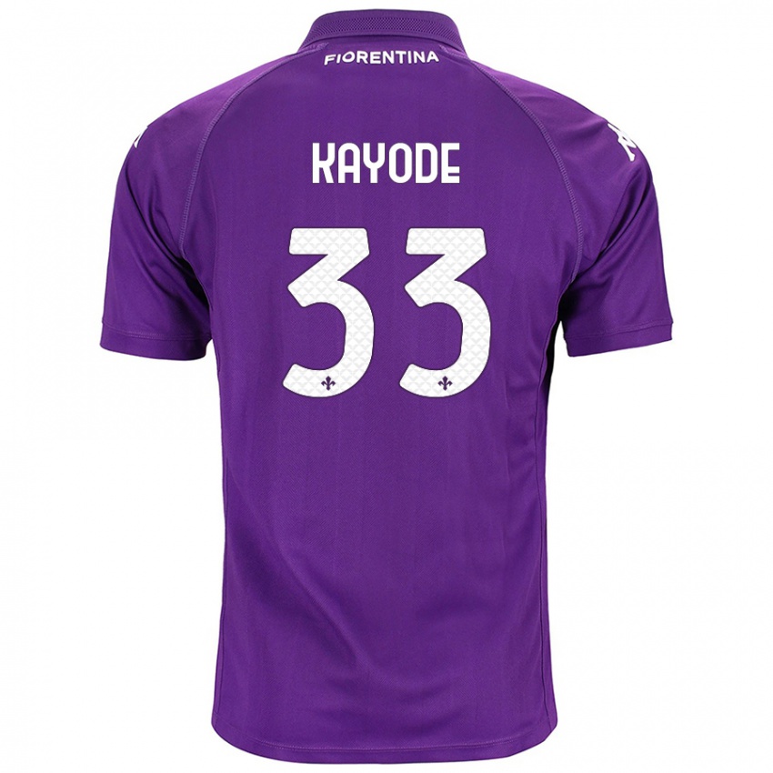 Kinder Michael Kayode #33 Violett Heimtrikot Trikot 2024/25 T-Shirt