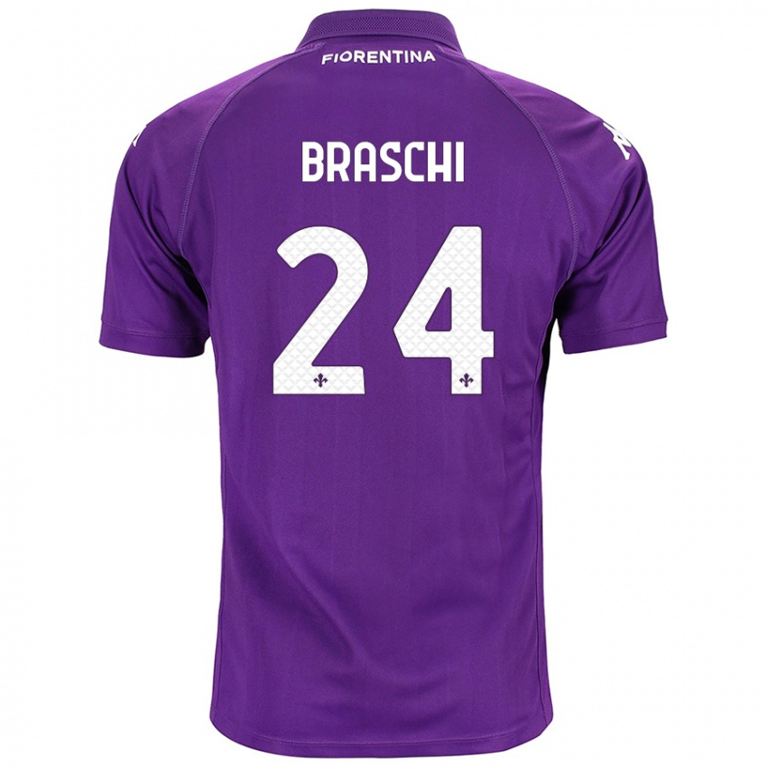 Kinder Riccardo Braschi #24 Violett Heimtrikot Trikot 2024/25 T-Shirt