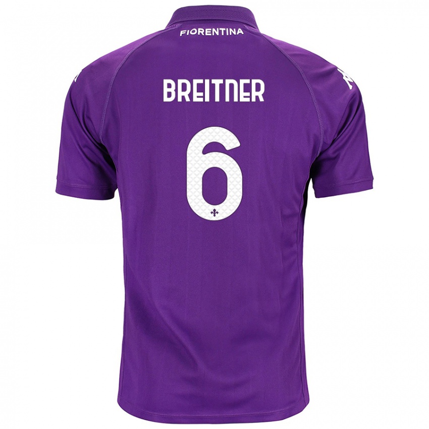 Kinder Stephanie Breitner #6 Violett Heimtrikot Trikot 2024/25 T-Shirt