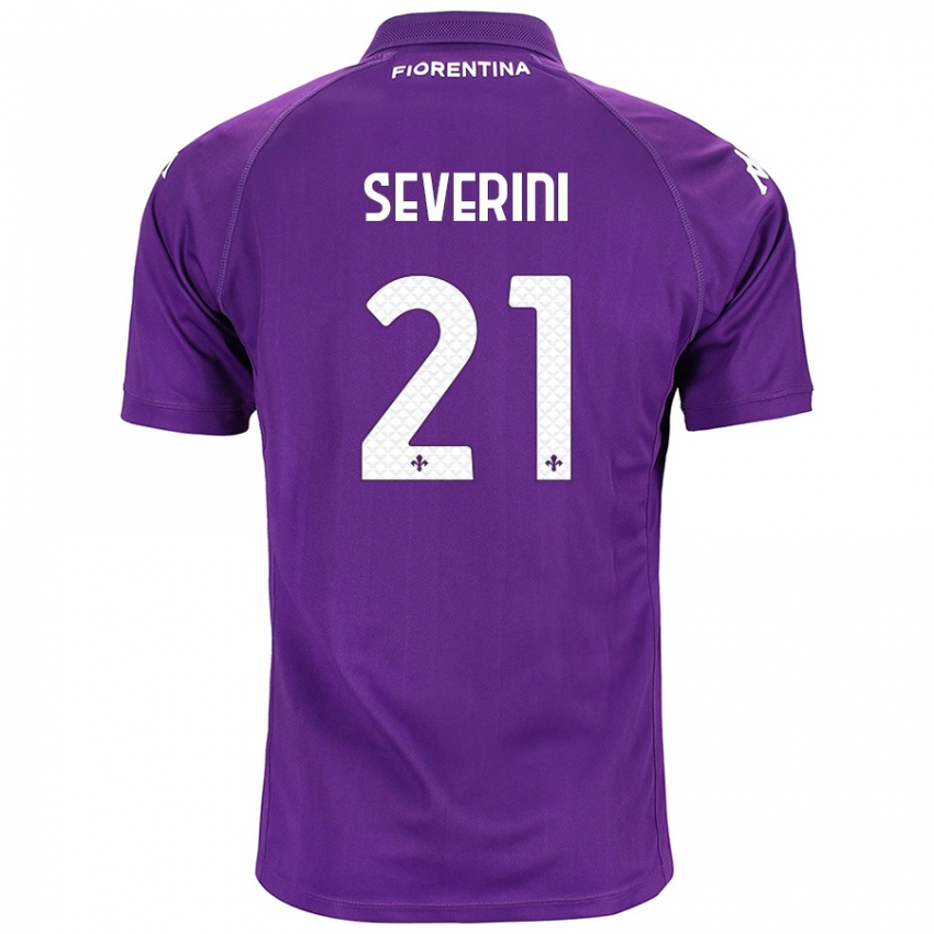 Kinder Emma Severini #21 Violett Heimtrikot Trikot 2024/25 T-Shirt