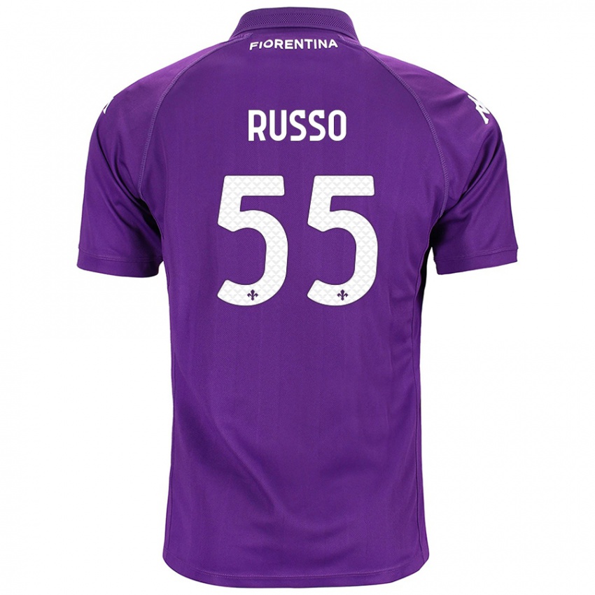 Kinder Federica Russo #55 Violett Heimtrikot Trikot 2024/25 T-Shirt