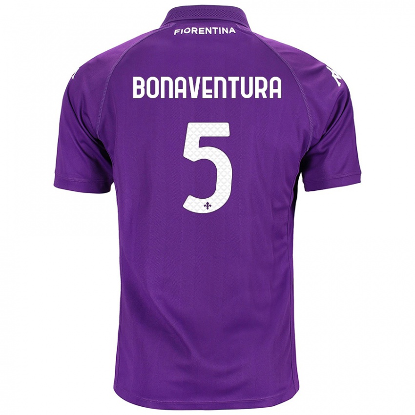 Kinder Giacomo Bonaventura #5 Violett Heimtrikot Trikot 2024/25 T-Shirt