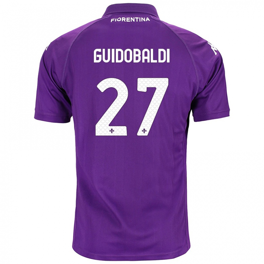 Kinder Filippo Guidobaldi #27 Violett Heimtrikot Trikot 2024/25 T-Shirt