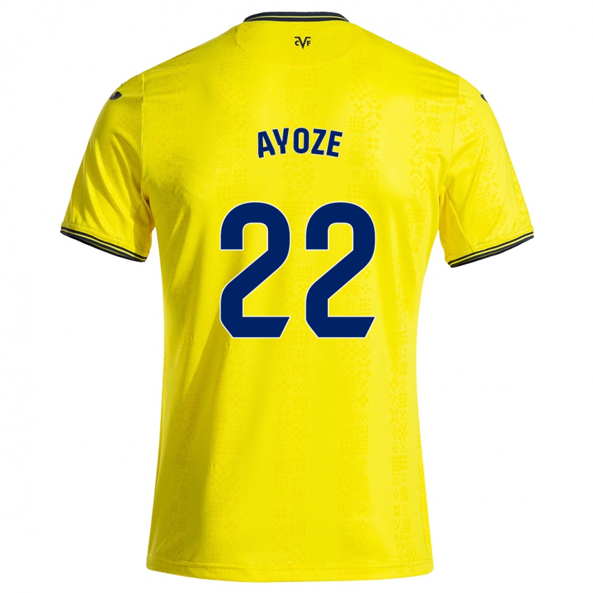 Kinder Ayoze Pérez #22 Gelb Schwarz Heimtrikot Trikot 2024/25 T-Shirt