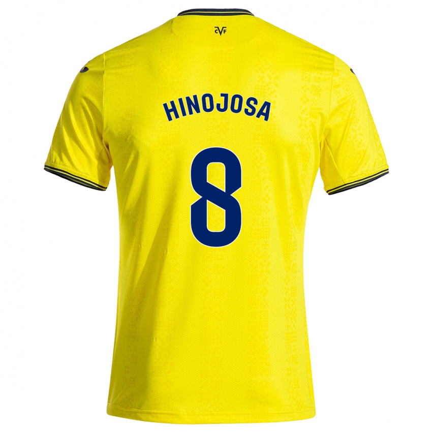 Kinder Sergio Hinojosa #8 Gelb Schwarz Heimtrikot Trikot 2024/25 T-Shirt