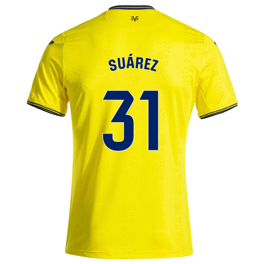 Kinder Adri Suárez #31 Gelb Schwarz Heimtrikot Trikot 2024/25 T-Shirt