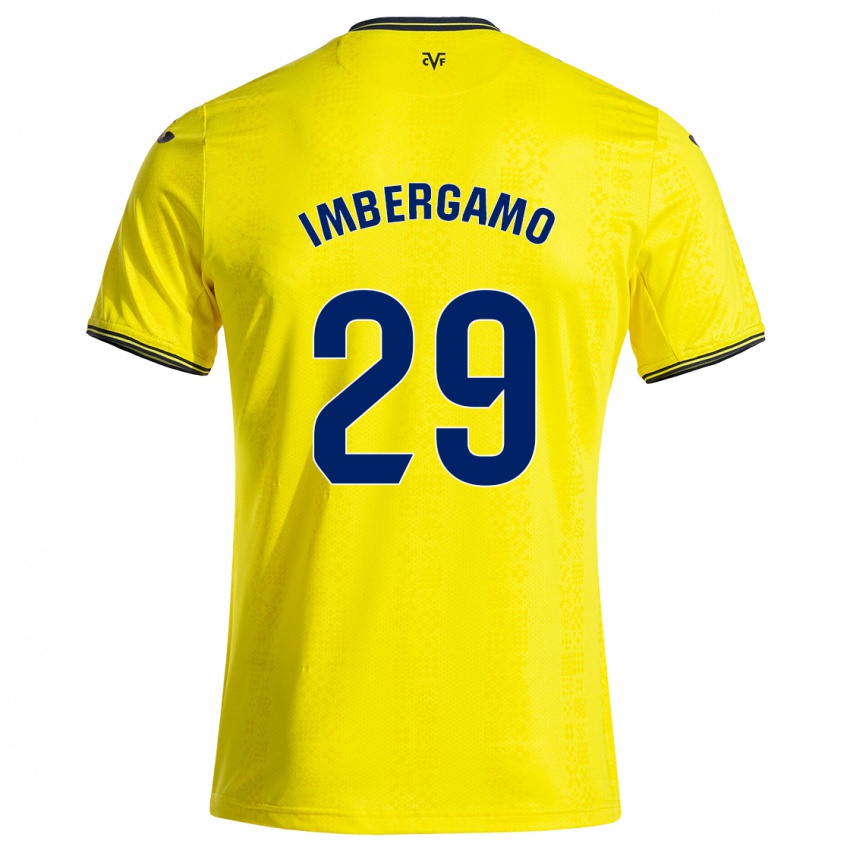 Kinder Mar Imbergamo #29 Gelb Schwarz Heimtrikot Trikot 2024/25 T-Shirt