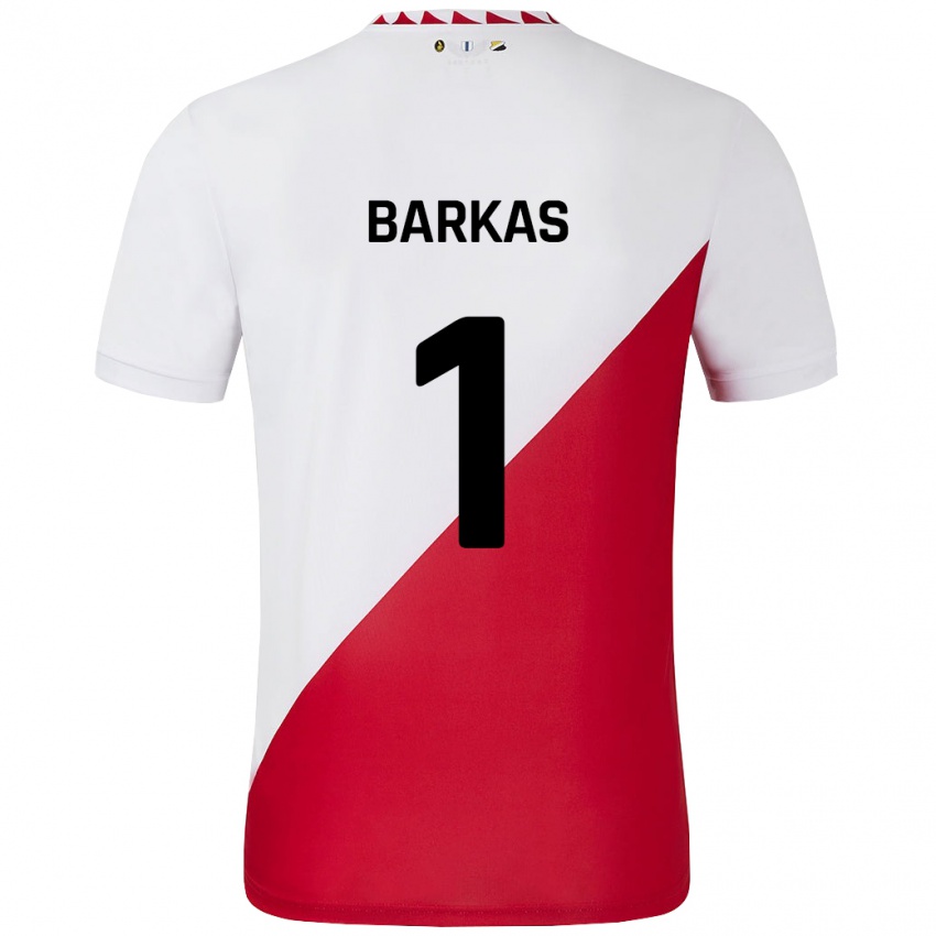 Kinder Vasilios Barkas #1 Weiß Rot Heimtrikot Trikot 2024/25 T-Shirt