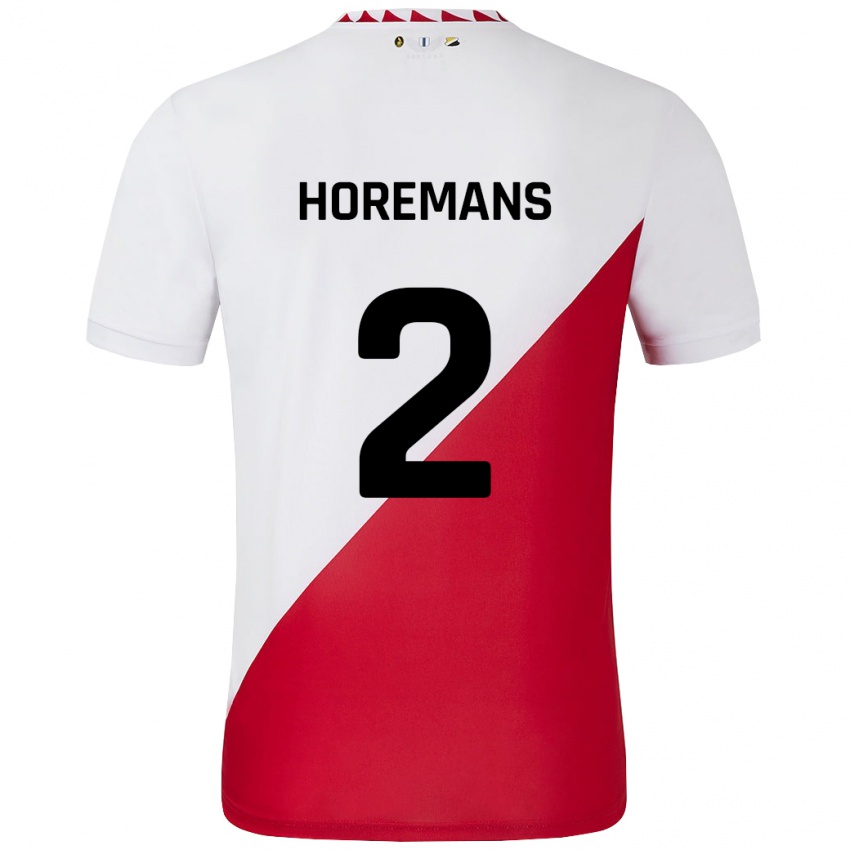 Kinder Siebe Horemans #2 Weiß Rot Heimtrikot Trikot 2024/25 T-Shirt