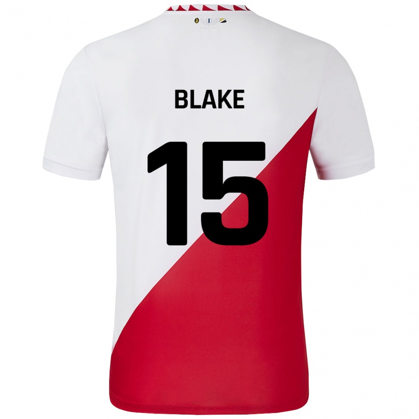 Kinder Adrian Blake #15 Weiß Rot Heimtrikot Trikot 2024/25 T-Shirt