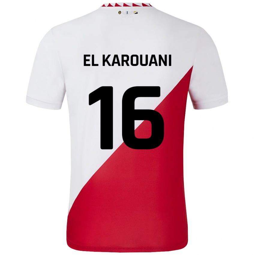 Kinder Souffian El Karouani #16 Weiß Rot Heimtrikot Trikot 2024/25 T-Shirt