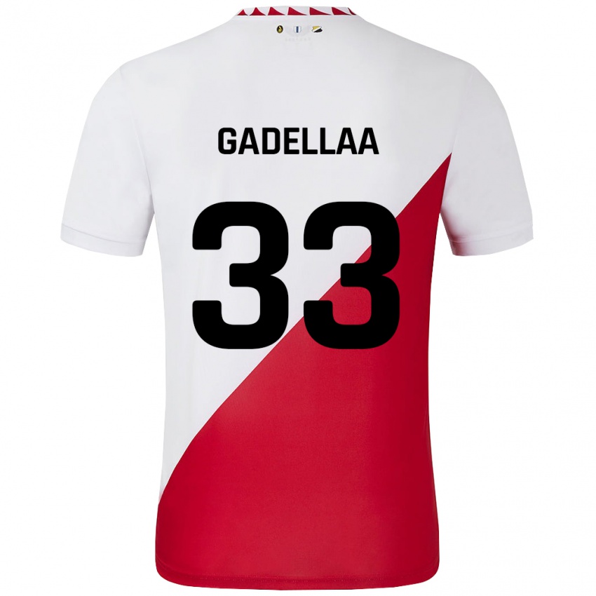 Kinder Kevin Gadellaa #33 Weiß Rot Heimtrikot Trikot 2024/25 T-Shirt