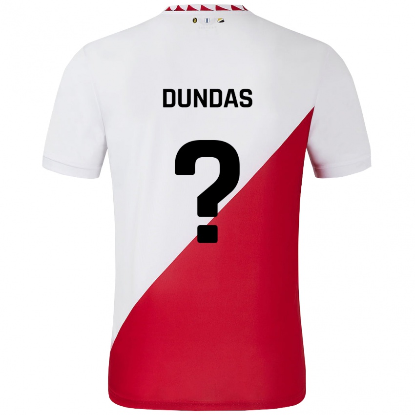 Kinder Noa Dundas #0 Weiß Rot Heimtrikot Trikot 2024/25 T-Shirt