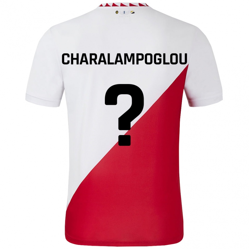 Kinder Georgios Charalampoglou #0 Weiß Rot Heimtrikot Trikot 2024/25 T-Shirt