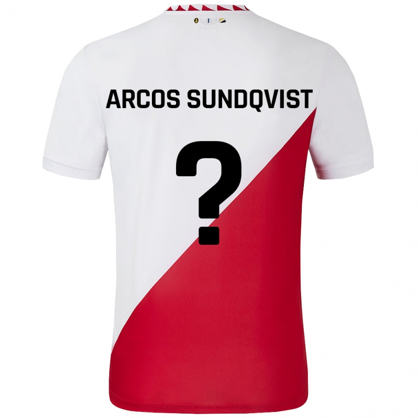 Kinder Gustav Arcos Sundqvist #0 Weiß Rot Heimtrikot Trikot 2024/25 T-Shirt