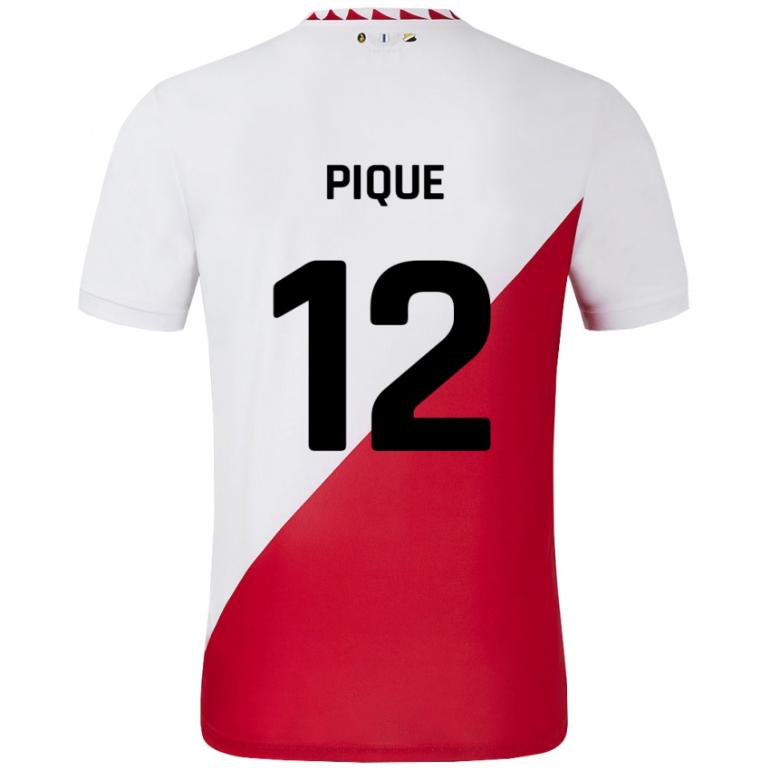 Kinder Naomi Piqué #12 Weiß Rot Heimtrikot Trikot 2024/25 T-Shirt