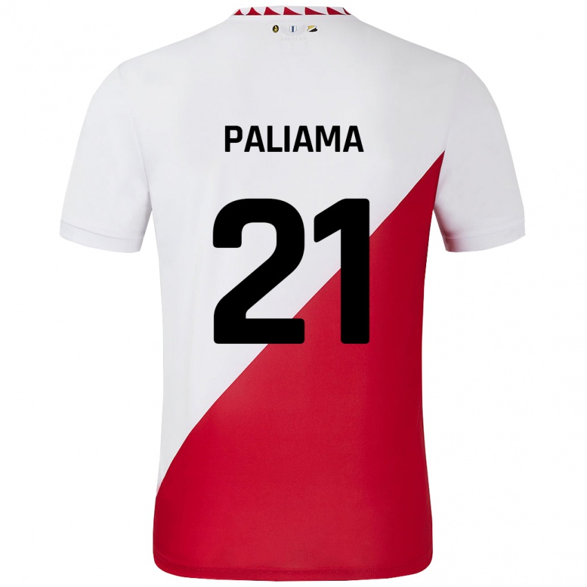 Kinder Joni Paliama #21 Weiß Rot Heimtrikot Trikot 2024/25 T-Shirt