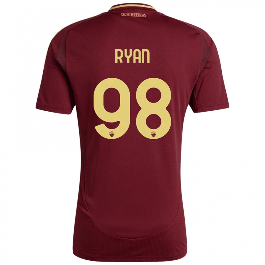 Kinder Mathew Ryan #98 Rot Braun Gold Heimtrikot Trikot 2024/25 T-Shirt