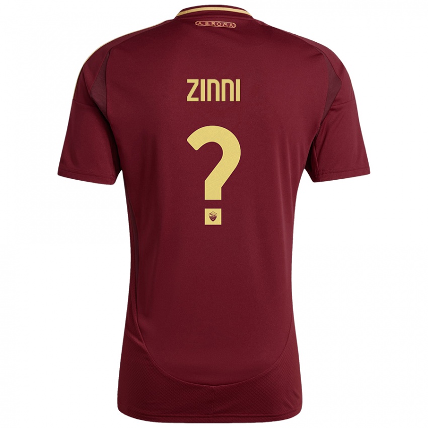 Kinder Raul Zinni #0 Rot Braun Gold Heimtrikot Trikot 2024/25 T-Shirt