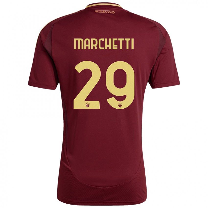 Kinder Tommaso Marchetti #29 Rot Braun Gold Heimtrikot Trikot 2024/25 T-Shirt