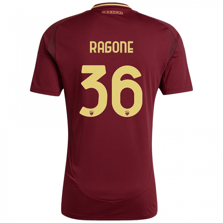 Kinder Diego Ragone #36 Rot Braun Gold Heimtrikot Trikot 2024/25 T-Shirt