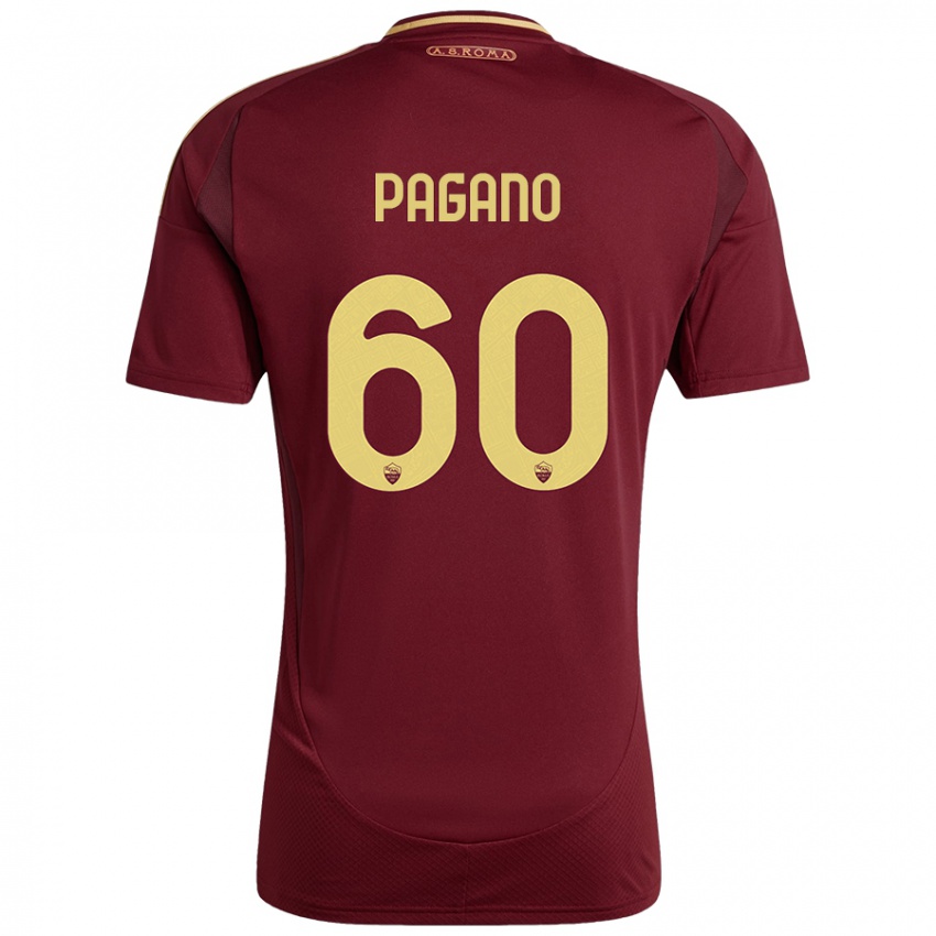 Kinder Riccardo Pagano #60 Rot Braun Gold Heimtrikot Trikot 2024/25 T-Shirt