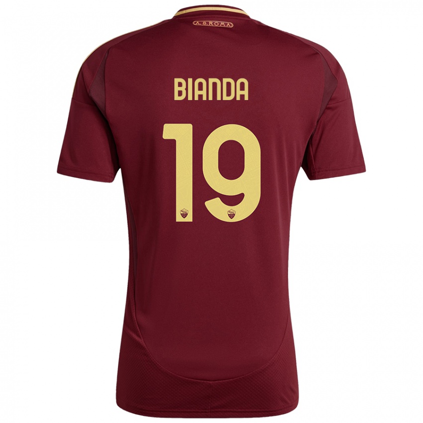 Kinder William Bianda #19 Rot Braun Gold Heimtrikot Trikot 2024/25 T-Shirt